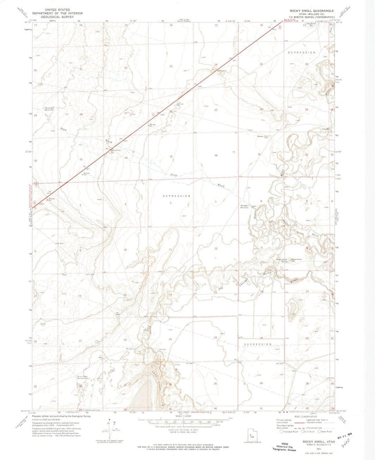1971 Rocky Knoll, UT - Utah - USGS Topographic Map