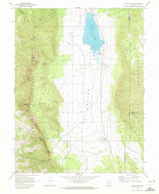 1969 Scipio Lake, UT - Utah - USGS Topographic Map