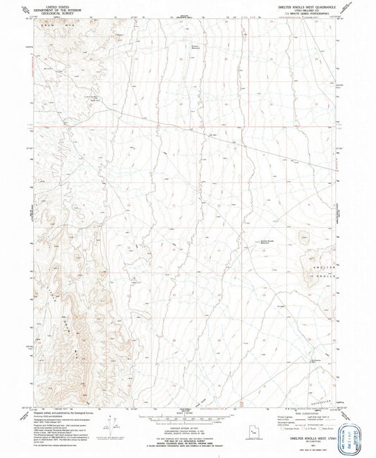 1971 Smelter Knolls West, UT - Utah - USGS Topographic Map