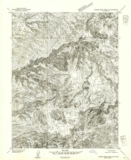 1954 Stinking Spring Creek 2, UT - Utah - USGS Topographic Map v3