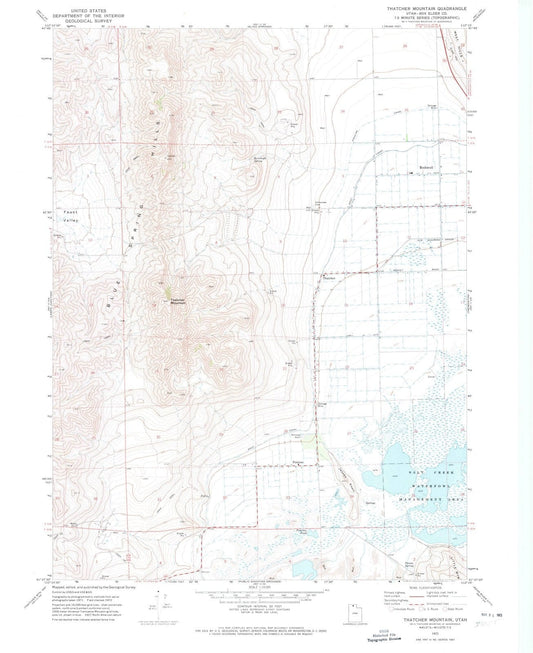 1972 Thatcher Mountain, UT - Utah - USGS Topographic Map