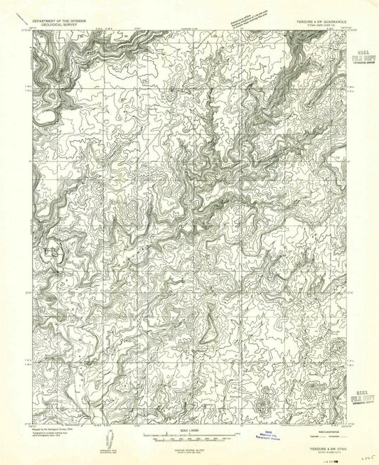 1955 Verdure 4, UT - Utah - USGS Topographic Map v2