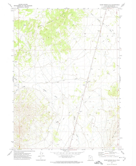 1971 Warm Spring Hills, UT - Utah - USGS Topographic Map