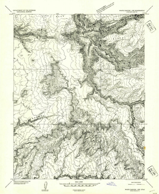 1954 White Canyon 1, UT - Utah - USGS Topographic Map v4