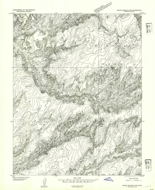 1954 White Canyon 3, UT - Utah - USGS Topographic Map v4