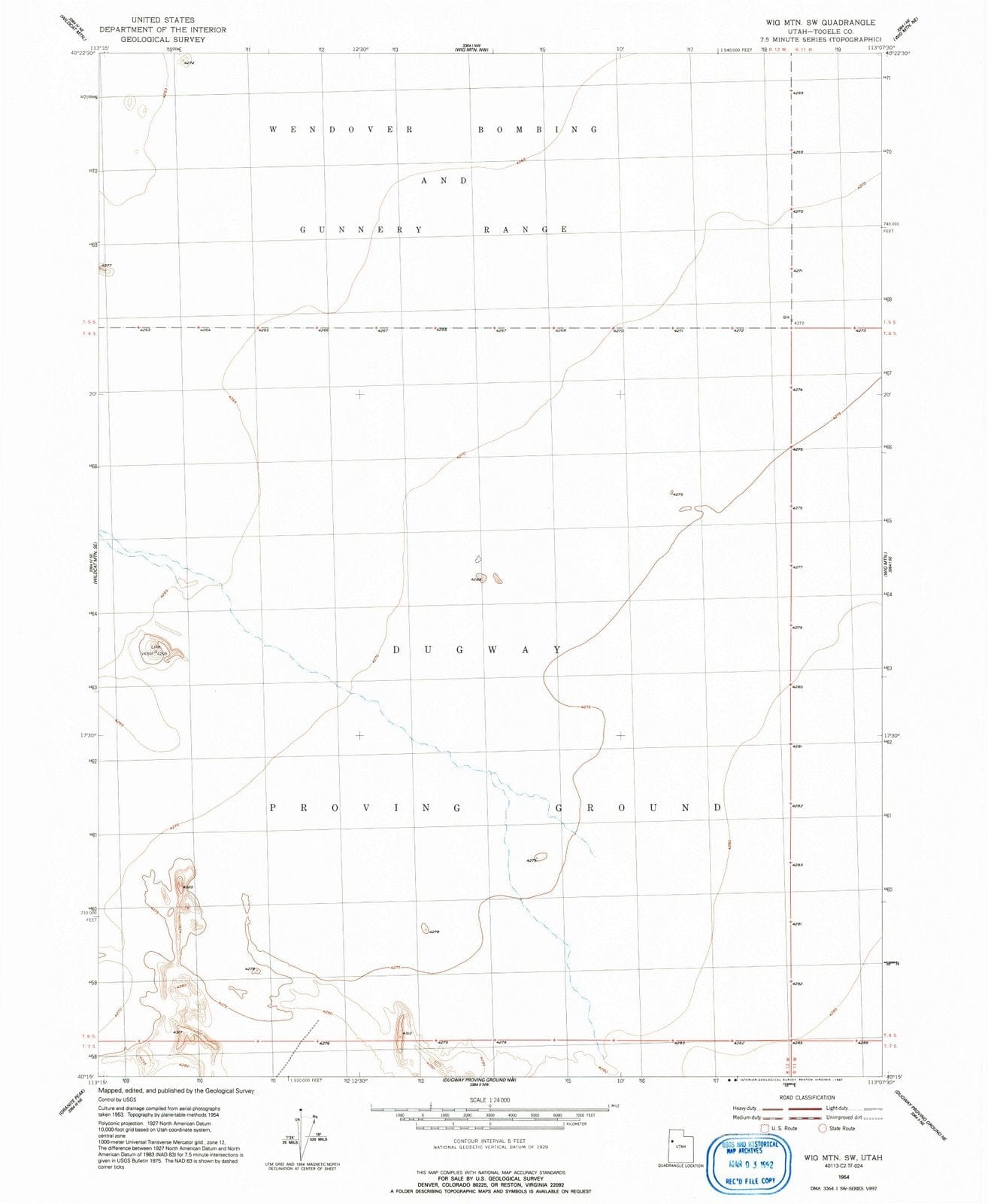 1954 Wig MTN, UT - Utah - USGS Topographic Map v2