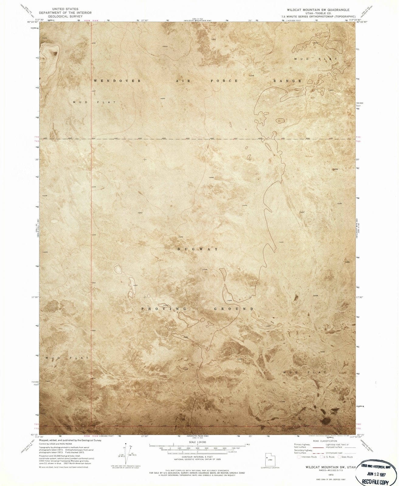 1973 Wildcat Mountain, UT - Utah - USGS Topographic Map v2