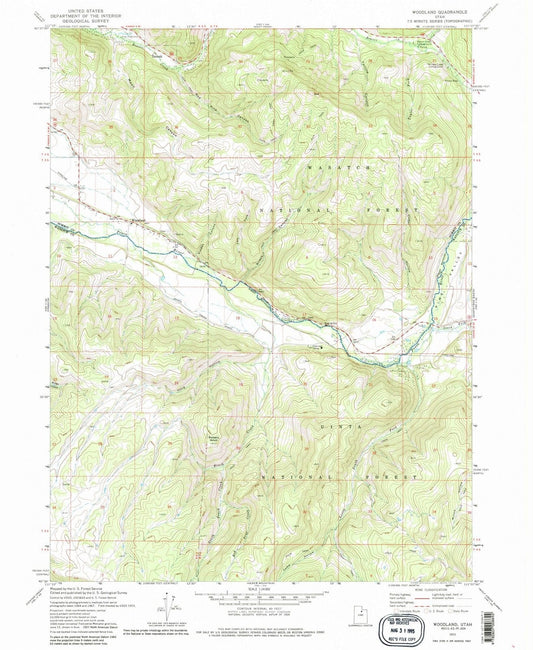 1972 Woodland, UT - Utah - USGS Topographic Map