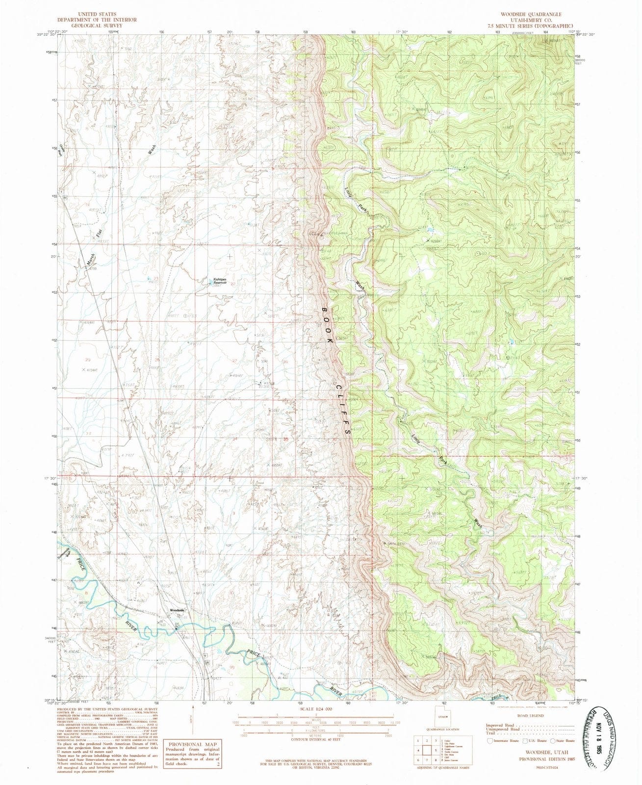 1985 Woodside, UT - Utah - USGS Topographic Map