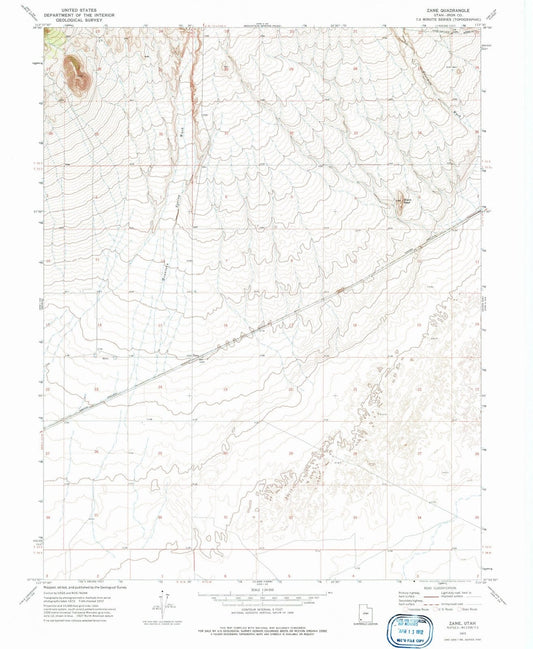 1972 Zane, UT - Utah - USGS Topographic Map