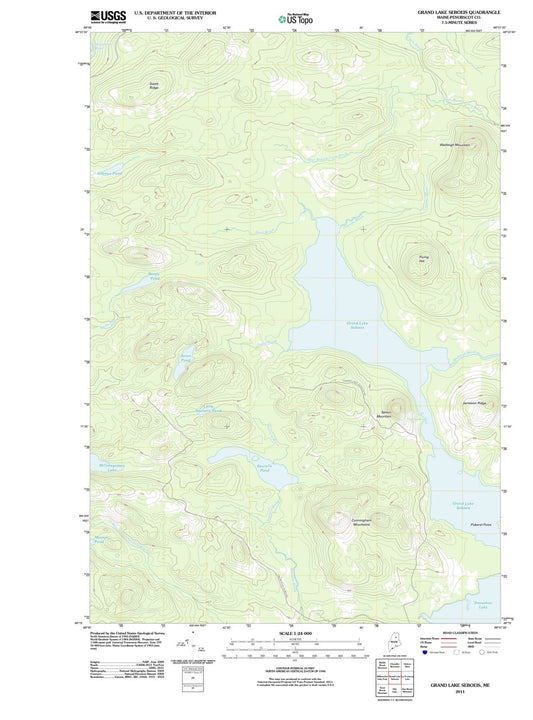 2011 Grand Lakeboeis, ME - Maine - USGS Topographic Map