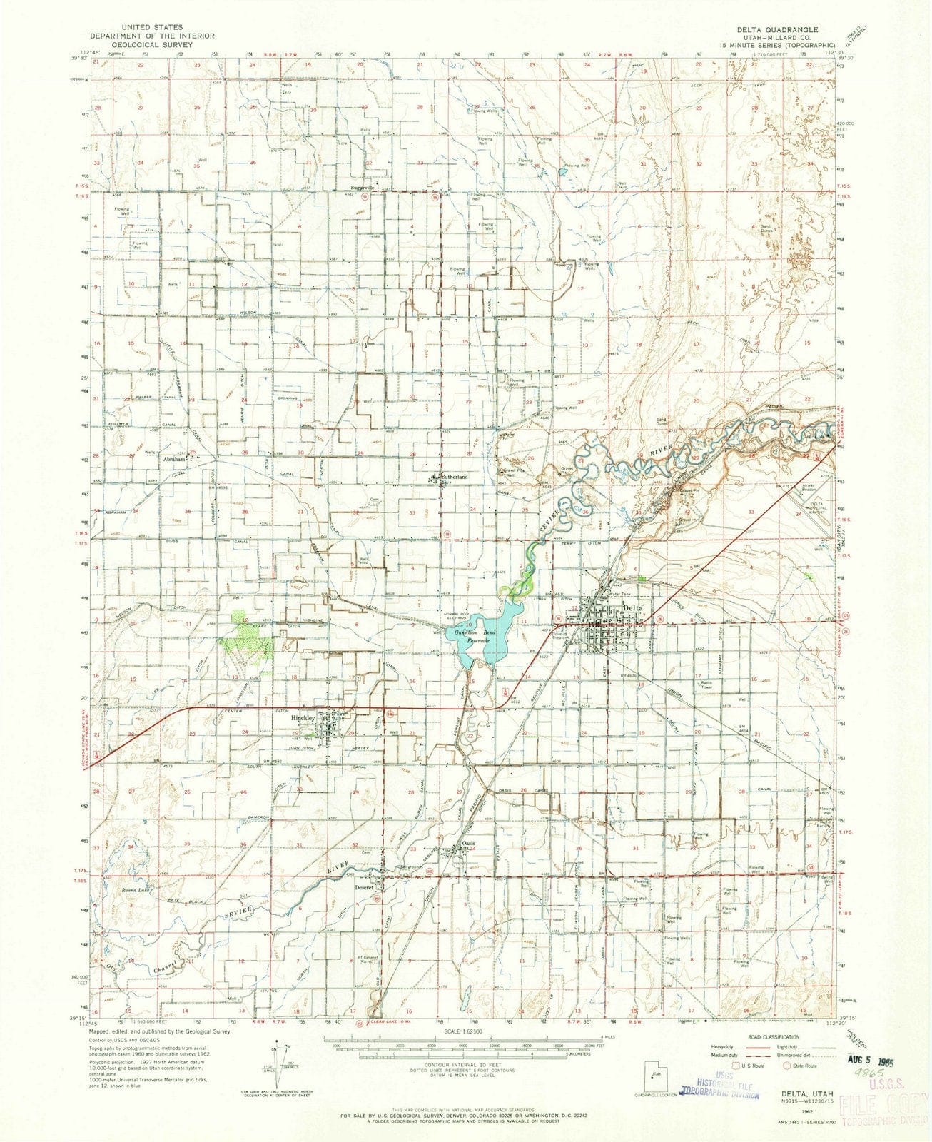 1962 Delta, UT - Utah - USGS Topographic Map