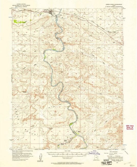 1954 Green River, UT - Utah - USGS Topographic Map