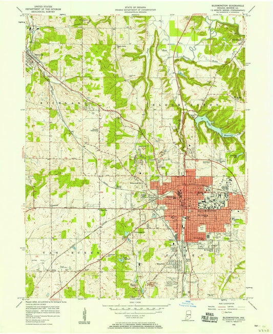 1956 Bloomington, in  - Indiana - USGS Topographic Map