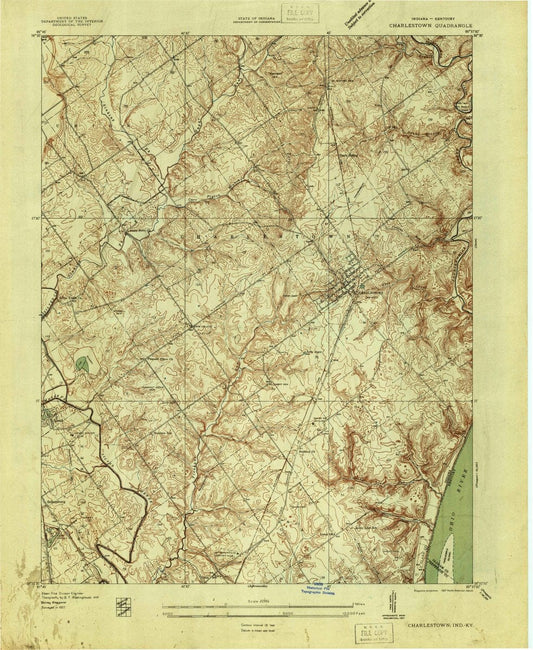 1937 Charlestown, in  - Indiana - USGS Topographic Map