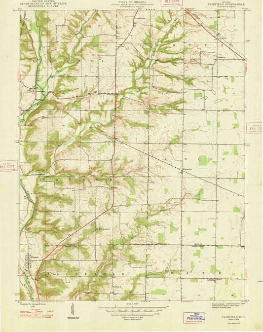 1948 Fairfield, in  - Indiana - USGS Topographic Map