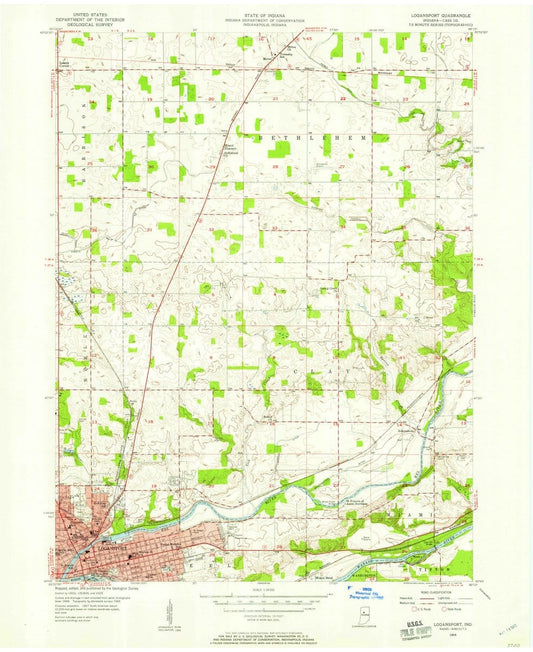 1955 Logansport, in  - Indiana - USGS Topographic Map