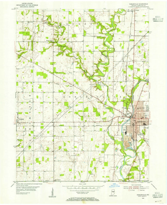 1953 Noblesville, in  - Indiana - USGS Topographic Map