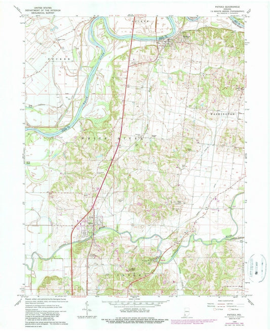 1959 Patoka, in  - Indiana - USGS Topographic Map