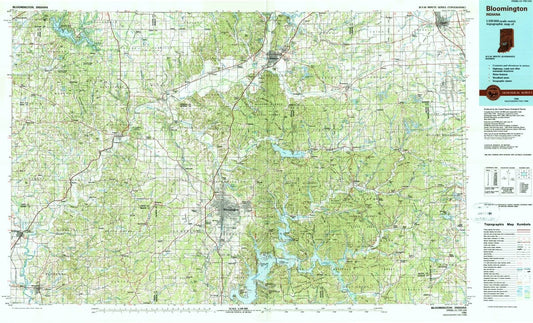 1986 Bloomington, in  - Indiana - USGS Topographic Map