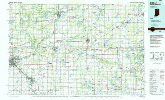 1985 Elkhart, in  - Indiana - USGS Topographic Map