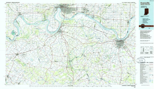 1986 Evansville, in  - Indiana - USGS Topographic Map