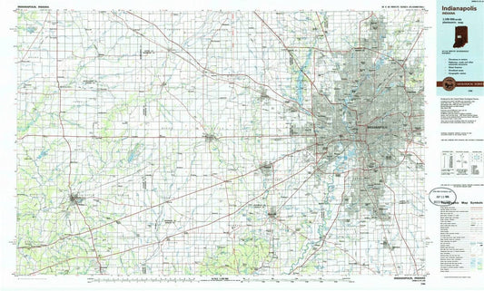 1986 Indianapolis, in  - Indiana - USGS Topographic Map