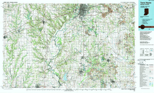 1986 Terre Haute, in  - Indiana - USGS Topographic Map