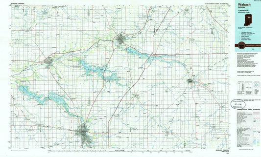 1986 Wabash, in  - Indiana - USGS Topographic Map