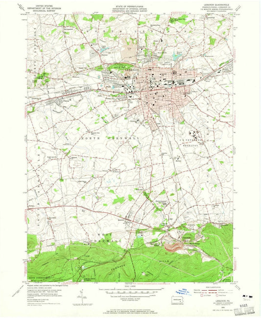 1955 Lebanon, PA  - Pennsylvania - USGS Topographic Map