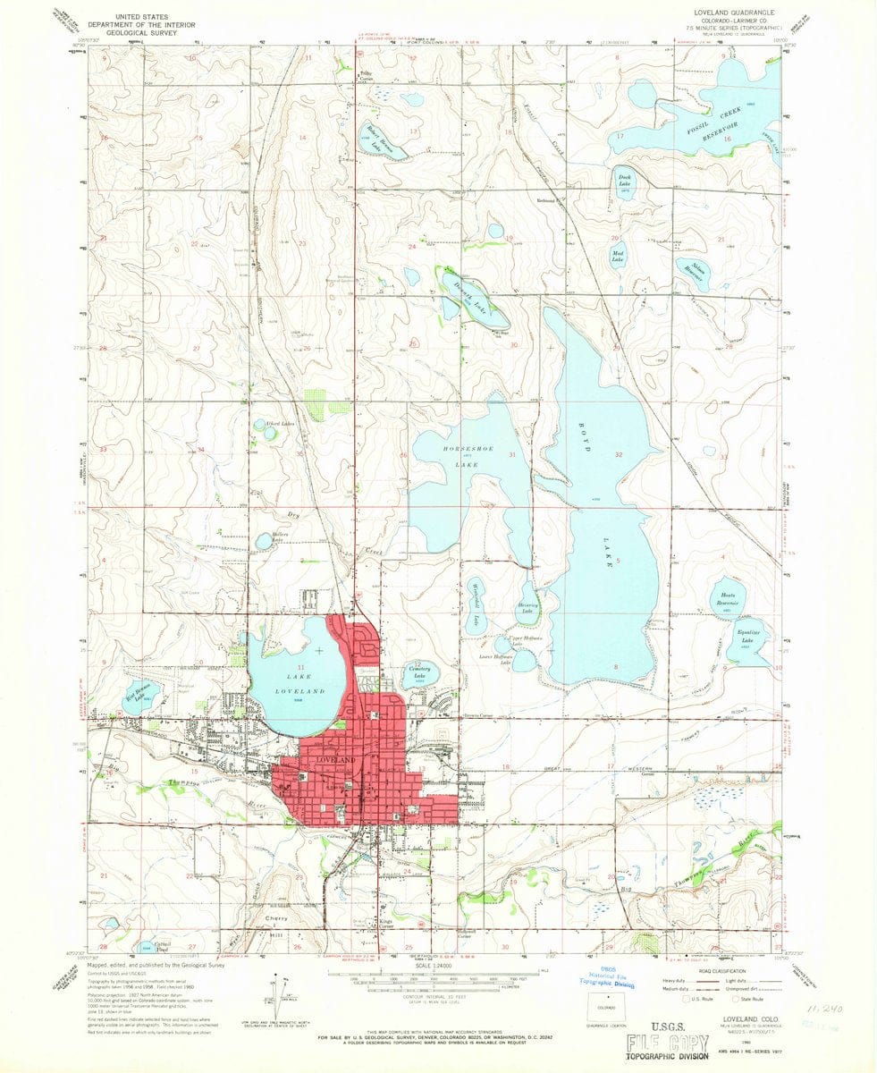 1960 Loveland, CO  - Colorado - USGS Topographic Map