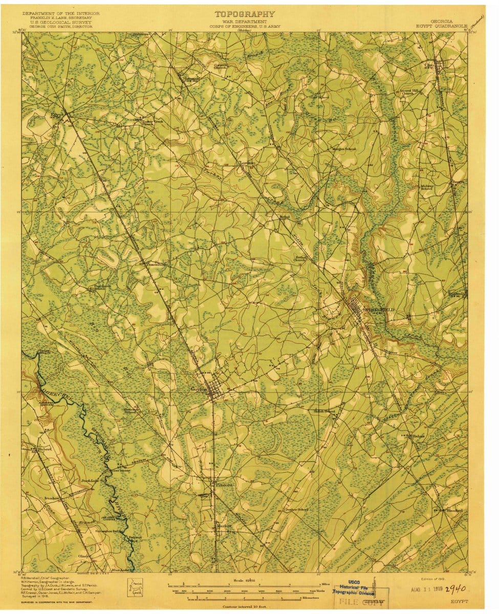 1919 Dalton, GA  - Georgia - USGS Topographic Map