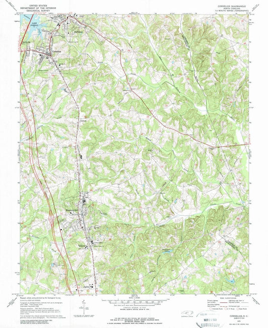1970 Cornelius, NC  - North Carolina - USGS Topographic Map