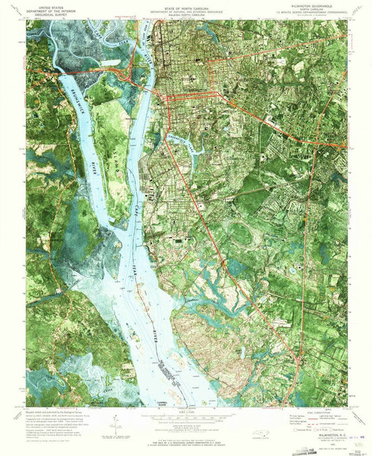 1970 Wilmington, NC  - North Carolina - USGS Topographic Map