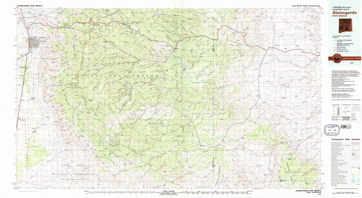 1979 Alamogordo, NM  - New Mexico - USGS Topographic Map