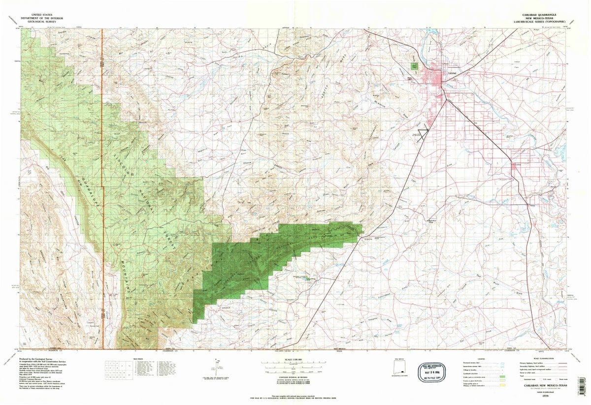 1979 Carlsbad, NM  - New Mexico - USGS Topographic Map