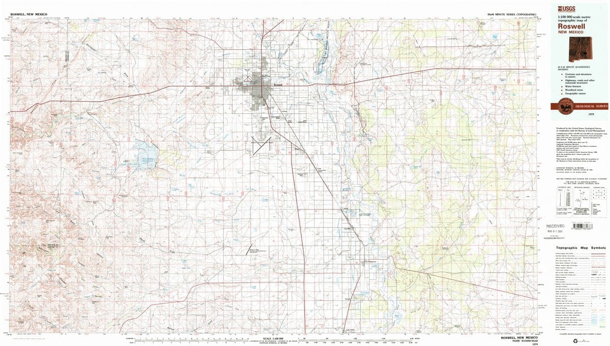 1979 Roswell, NM  - New Mexico - USGS Topographic Map