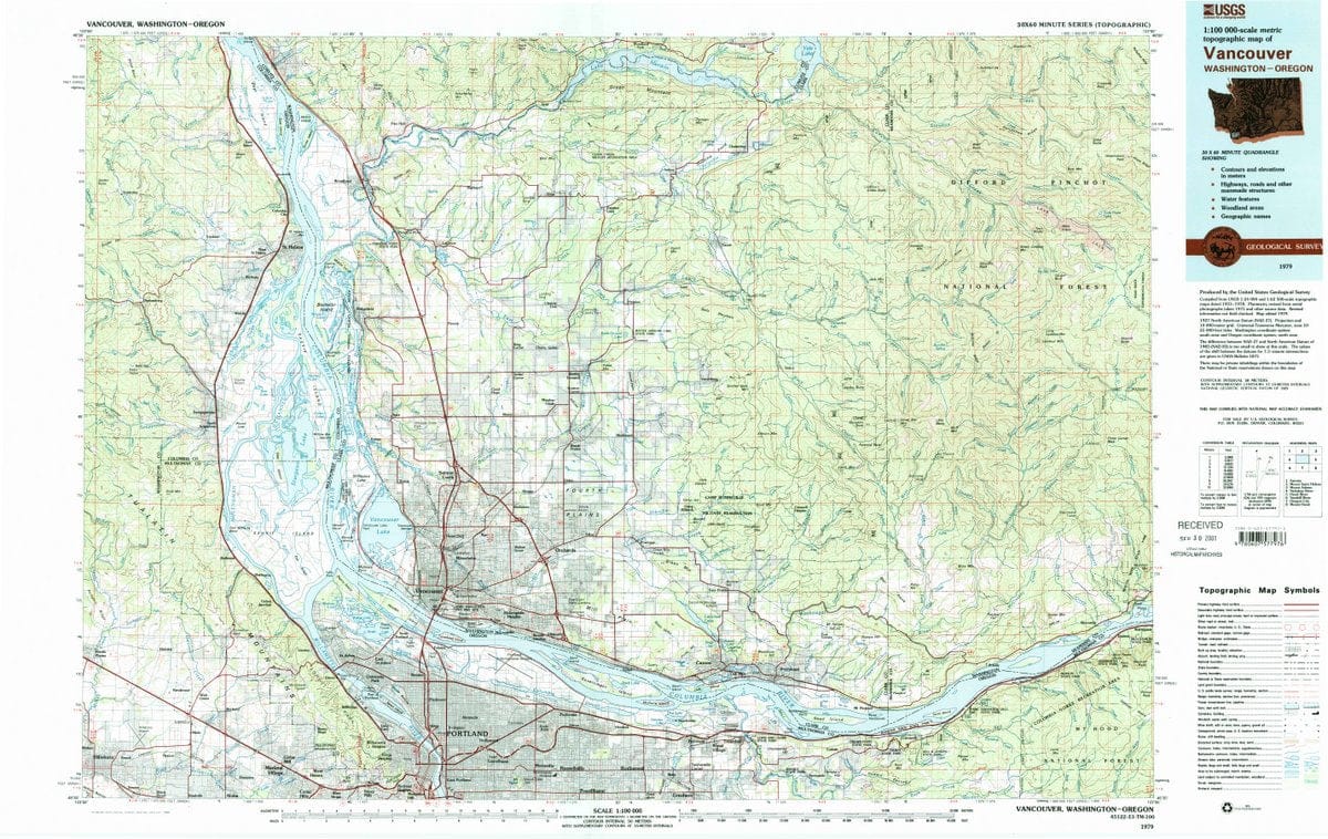 1979 Vancouver, WA  - Washington - USGS Topographic Map