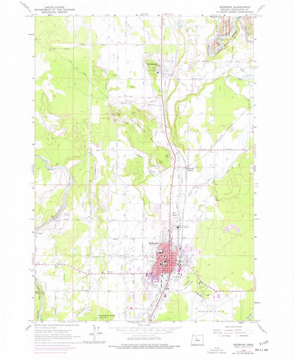 1961 Redmond, OR  - Oregon - USGS Topographic Map