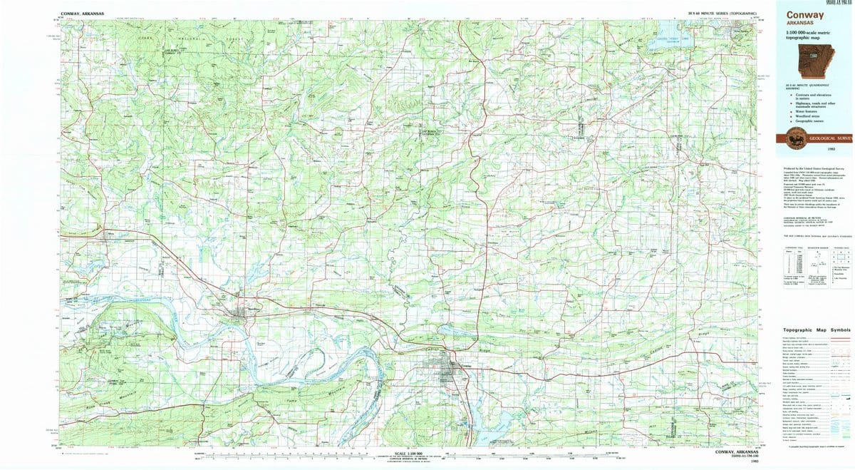 1983 Conway, AR  - Arkansas - USGS Topographic Map