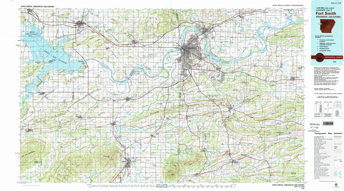 1978 Fort Smith, AR  - Arkansas - USGS Topographic Map
