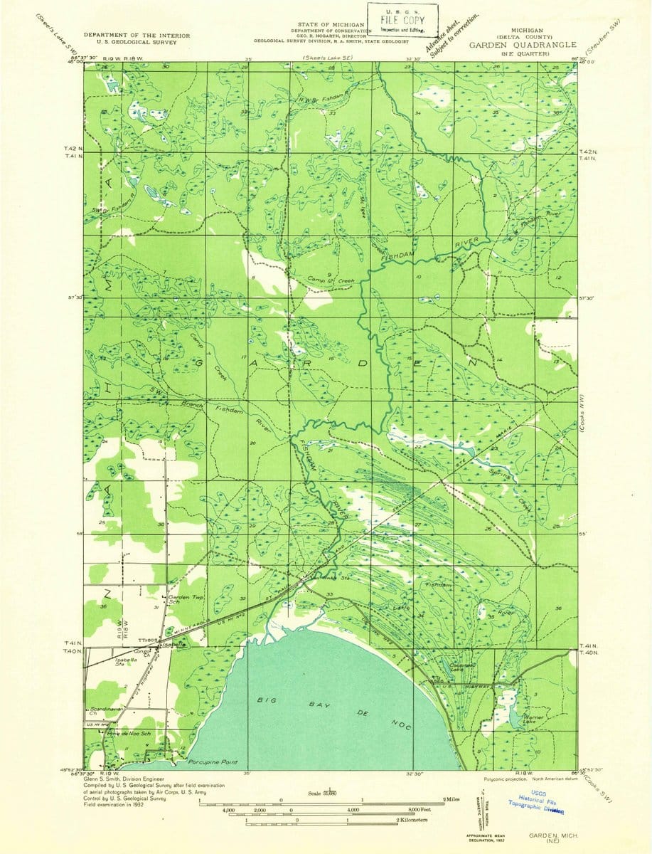1932 Garden NE, MI  - Michigan - USGS Topographic Map