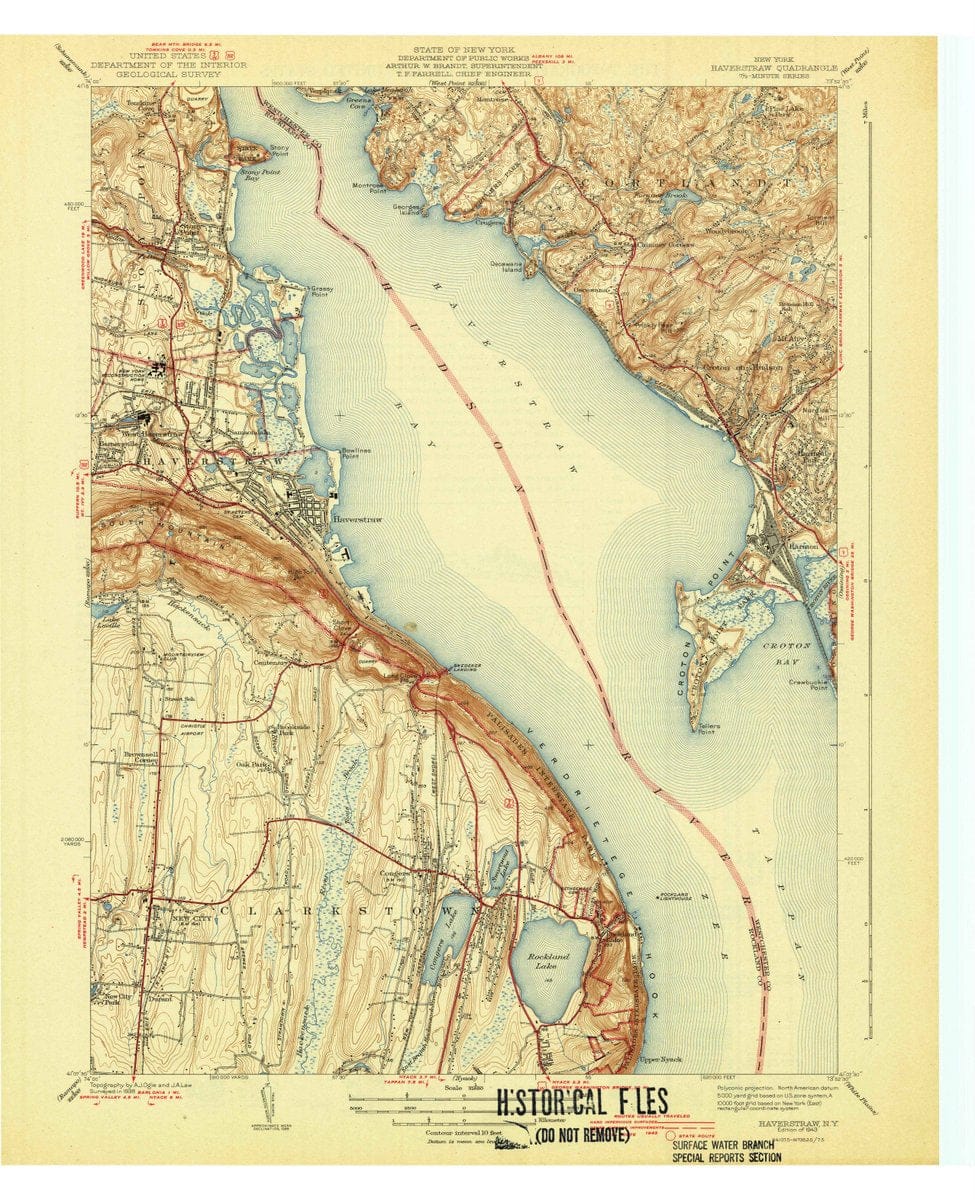 1943 Haverstraw, NY  - New York - USGS Topographic Map
