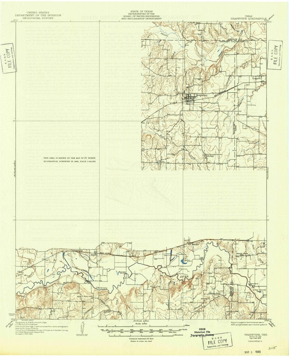 1931 Grapevine, TX  - Texas - USGS Topographic Map
