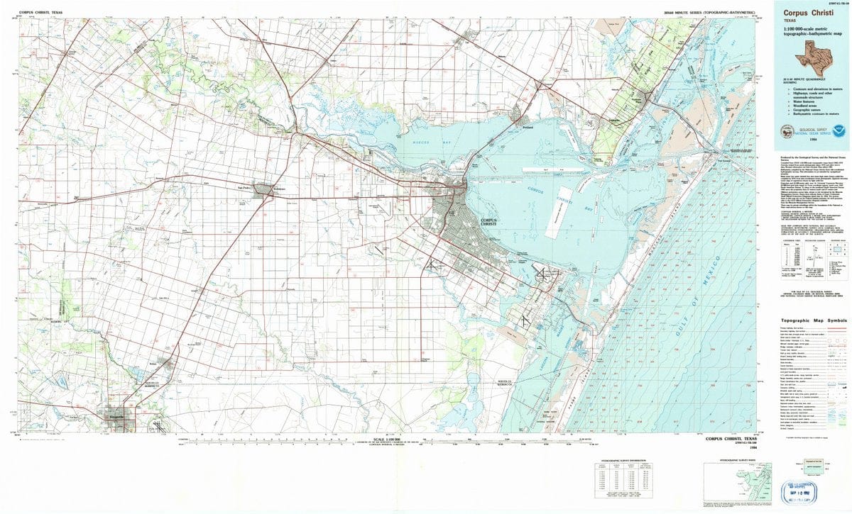 1984 Corpus Christi, TX  - Texas - USGS Topographic Map
