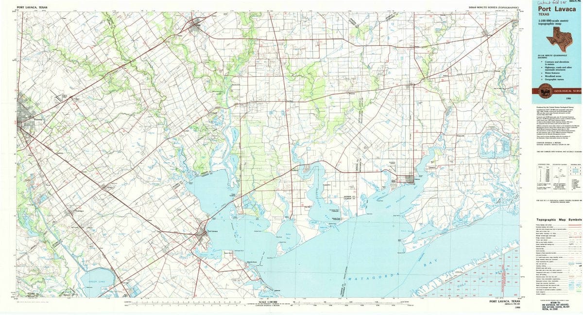 1984 Port Lavaca, TX  - Texas - USGS Topographic Map