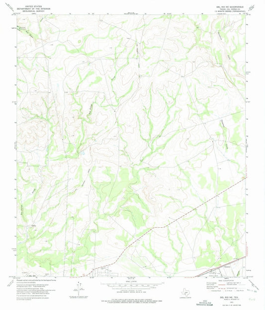 1972 Del Rio NE, TX  - Texas - USGS Topographic Map