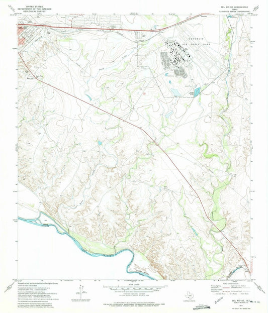 1972 Del Rio SE, TX  - Texas - USGS Topographic Map