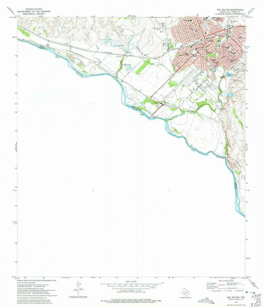 1972 Del Rio SW, TX  - Texas - USGS Topographic Map