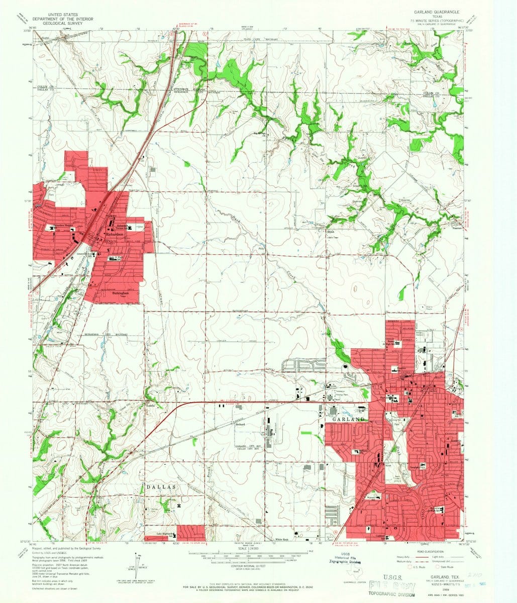 1959 Garland, TX  - Texas - USGS Topographic Map v2